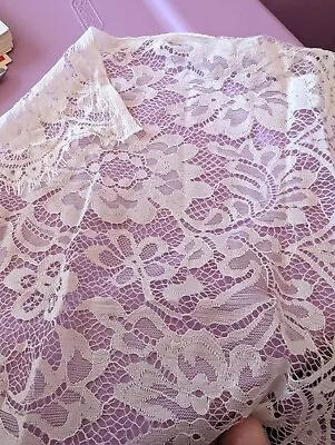 White Vintage Lace Wedding Table Runner Wedding  Boho Style Tablecloth Decor • $5
