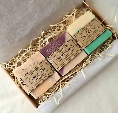 Handmade Artisan Gift Set Soaps . SLS Free Veganeczema. Natural 100% • £11.50