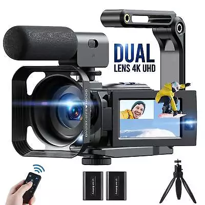 4K Digital Video Camera YouTube Vlogging Audio Recorder 3  Touch Camcorder 56MP • $169.90