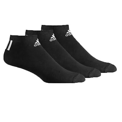 $23.85 • Buy Adidas Men's 3er Pack 3S Sports Trainers Ankle Socks Set Soft Black New 47-50
