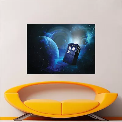 Doctor Who Wallpaper Decal Sticker Time Travel Show Tardis Door Decal Cling S73 • £36.12