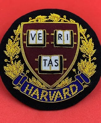 Harvard University Blazer Badge Hand Embroidered Bullion Wire University Patch • $27.34