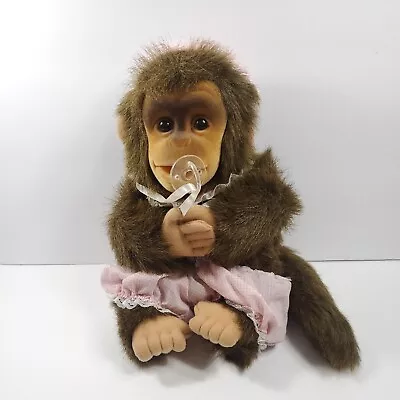 HOSUNG 14  Vintage 1994 Baby Monkey Hand Puppet Toy Chimp Chimpanzee Pacifier • $39.99