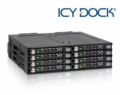 New ICY Dock MB998SK-B 8 Bay 2.5  SATA SSD HDD Mobile Rack With Key Lock • $289.99