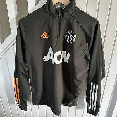 Manchester United Training Top Long Sleve Green Aeroready Mens S Aon • £12