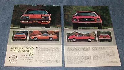$13.99 • Buy 1975 Chevy Monza 2+2 V8 Vs Mustang II V8 Vintage Comparison Article 