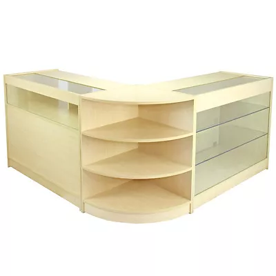 £574.99 • Buy Retail Counter Maple Shop Display Storage Cabinets Lockable Showcase Aquarius