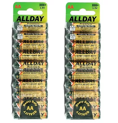 20pcs ALLDAY AA Batteries Heavy Duty Extra Long Life Battery Brand New • $11.50