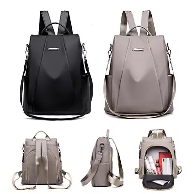 Anti-theft Double Shoulder Bag Travel Backpack Waterproof Oxford Cloth Women AU • $17.55