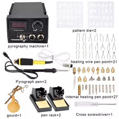 Multifunction Wood Burning Kit Pen Tool Pyrography Machine Burner Solder Tip Set • $102.85