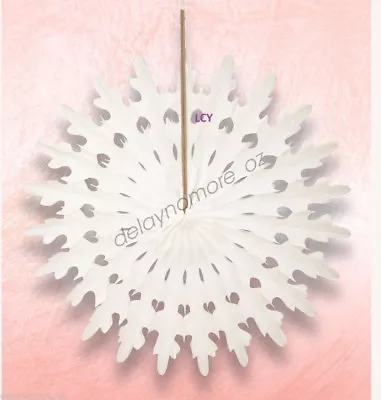 Christmas Frozen Xmas Winter Party Supplies 1x Snowflake Fan Hanging Decoration • $4.80