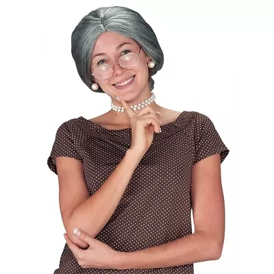 Old Lady Wig Adult Granny Halloween Costume Fancy Dress • $10.80