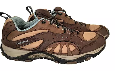 Merrell Siren Song Leather Brown Walking Hiking Shoes Trainers Vibram Soles UK 4 • £29.99