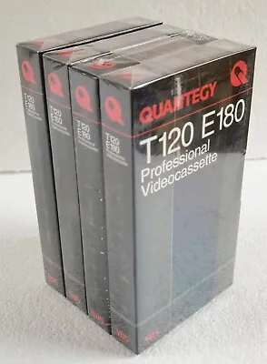 4 Quantegy VHS Colorplus T-120 E-180 Professional Videocassette Tapes USA Made • $17.71