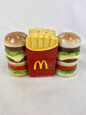 Vintage McDonalds Big Mac And Side Of Fries Salt & Pepper Shakers Set 3 - 2002 • $30