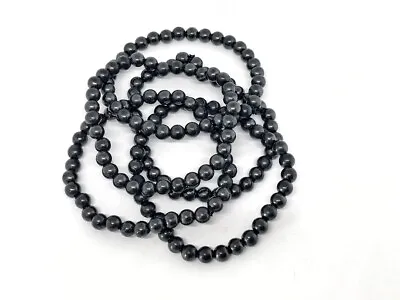  Set 5 Pcs Shungite Bracelet Dewdrops Beads 6mm EMF Protection Russia Karelia • $20.23