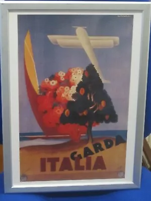 Lake Garda Italy Art Deco Framed Travel Poster  Of 1925 By Riccobaldi • £9.99