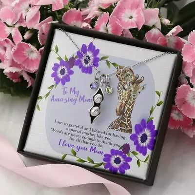 Mother Personalized Necklace Child Birthstones Mothers Day MOM Gift Amazing Mom • $33.97
