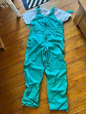 Adidas Rare 80’s Metallic Green Jumpsuit - Rave • £45