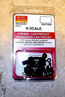 N Scale Micro-Train Couplers (1017) 4 WHEEL PASS. TRUCK  # 003 02 051 • $16.20