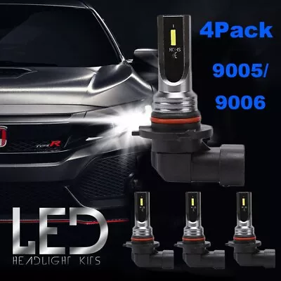 1860 9005/9006 2SMD 6500K White Light Repcement Car LED Bulbs Fog Light 4X • $11.99