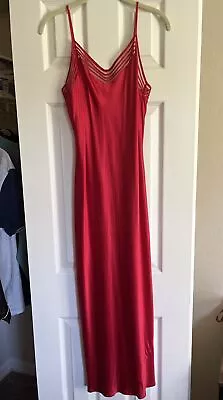 Victoria’s Secret Red Silk Slip Dress Nightgown M Euc • $25