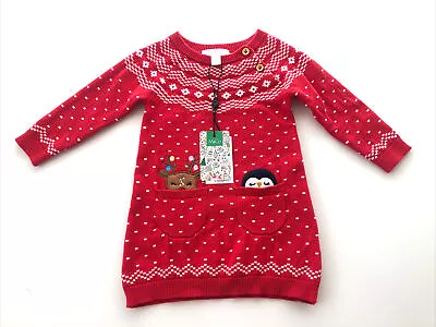 M&Co 3-6 Month Baby Red Christmas Dress Only New With Tags • £3.95