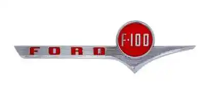 1956 Ford Pickup / Truck Hood Side Emblems F100 RED/CHROME • $114.98