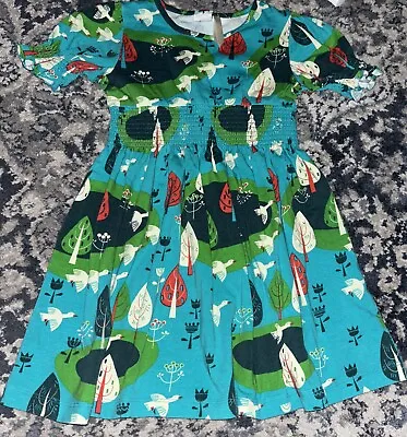 Matilda Jane Character Counts Bird & Tree Print Knit Dress Girls Size 4 • $19.99