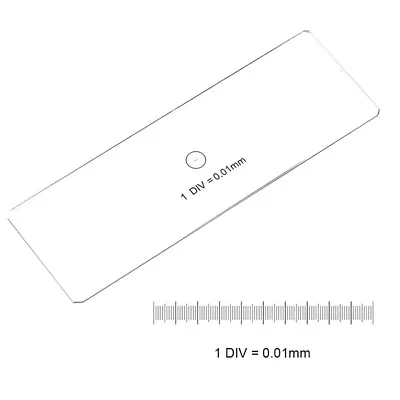 Microscope Stage Micrometer Calibration Slide Stage Graticules DIV 0.01mm • £4.68