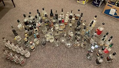HUGE Lot Of EMPTY Bourbon Rye Vodka Rum Whiskey Tequila Liquor Bottles Decanters • $10