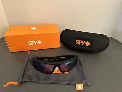 Spy Logan Sunglasses Matte Black Happy Boost Ice Blue Spectra Polarized Lens New • $109.99