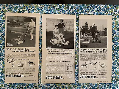 (3) Vintage 1959 Moto Mower Lawn Mower Print  Ad Qty 3 • $6.90