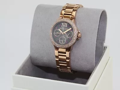 New Authentic Michael Kors Petite Camille Rose Gold Crystals Womens Mk6983 Watch • $134.99