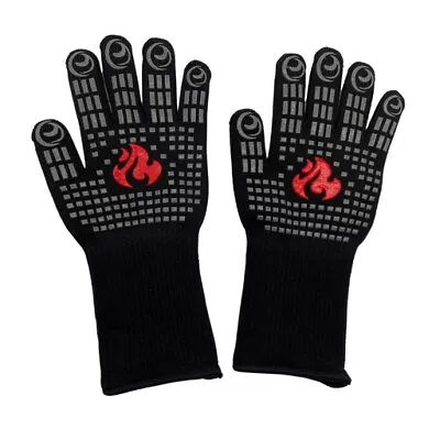 Kiliroo BBQ Grill Gloves 35cm With Non-Slip Silicone Breathable Heat Resistance • $17.16