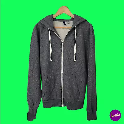 DIVIDED By H&M Hoodie Full Zip Closure Drawstring Neckline Grey UK Medium • $18.64