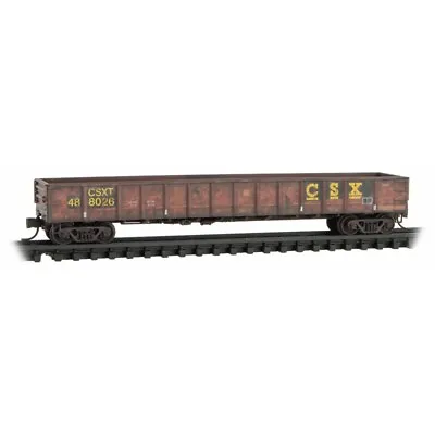 CSX 50' Steel Side Gondola 14 Panel Weathered MTL#105 44 820 N SCALE • $30.89