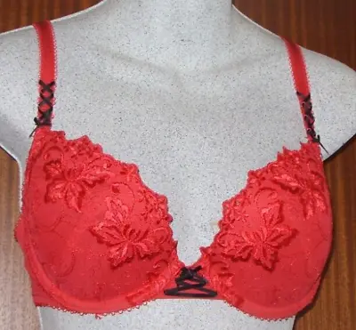 Marks & Spencer Ceriso Red Ladies Padded And Underwired Bra - 32DD • £9.99