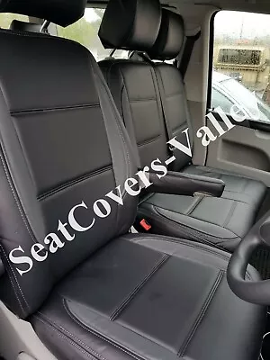 VW Transporter T5 (2003-2015) Front Single & Double (1+2) Leatherette Seat Cover • $143.12