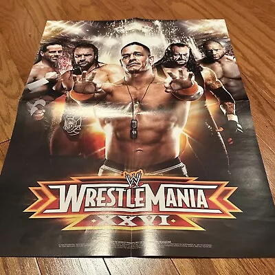 Vintage WWE WWF WRESTLEMANIA XXVI 21” X 16”  WRESTLING Poster CENA HHH TAKER • $14.99