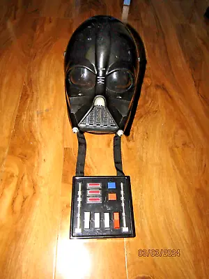 Star Wars Darth Vader Helmet Mask Voice Changer Talking & Sounds 2004 Lucas Film • £31.99