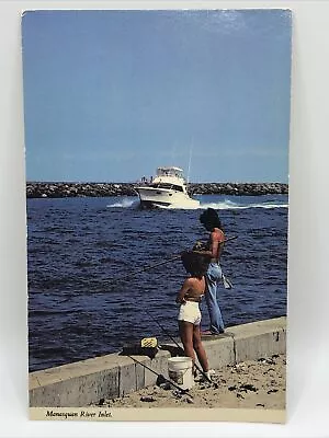 Postcard Greetings From The Jersey Shore Manasquan Inlet New Jersey Unposted • $6.75