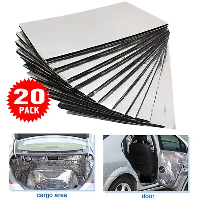 £14.99 • Buy 20 Sheets Sound Deadening Damping Mat Car Silent Compact Van Proofing 5mm Auto