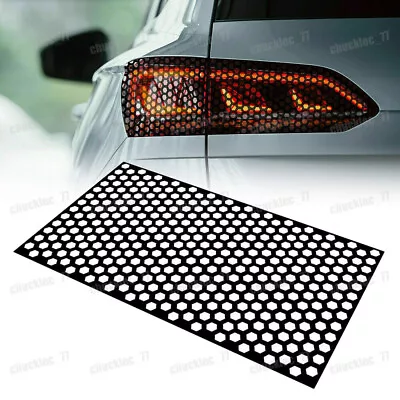 Black Honeycomb Sticker Car Rear Tail Light Cover Trims Wrap Auto Accessories • $11.40