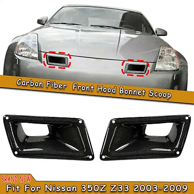 Bumper Carbon Fiber Air Vent Intake Duct Left Right For Nissan 350Z Z33 2003-09 • $56.90