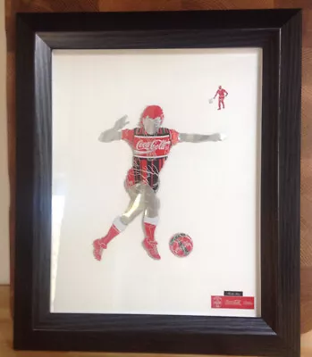 Can Art Coca-Cola Footballer By Martin Allen  30x20cm Framed Original VGC • £15