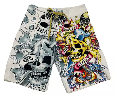 Ed Hardy Board Shorts Mens 31 Death Or Glory • $33