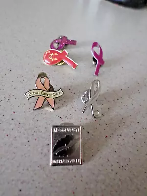 Selection Of Breast Cancer Care Pin Badges • £3.99