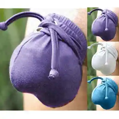 Mens Cock Penis Balls Pouch Bag Blue Purple Black Pose Testicle Thong Tie Tan • £5.99