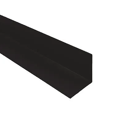 Black 1.2 Metre UPVC Plastic Rigid Angle 50mm X 50mm Trim Lengths 90 Degree  • £32.99